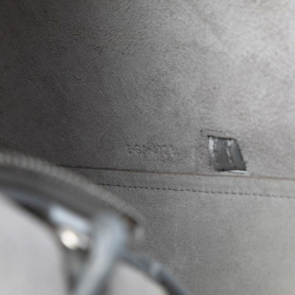 Pre Loved celine Elegant Top Handle Bag Women Silver Satchel - Picture 6 of 7